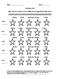 Star Behavior Chart Communication Log
