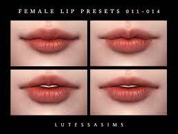 female lip presets 011 014 the sims 4