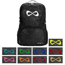 cheer nfinity black sparkle backpack
