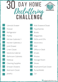 30 day home decluttering challenge