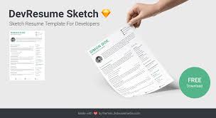 Devresume Sketch Free Sketch Resume Template For Software