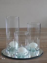 Floating Candle Holders Mirror Plates