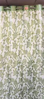 white polyester printed curtain for