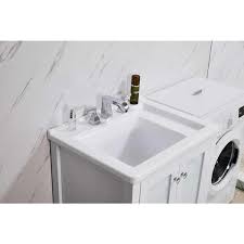 stufurhome carter 27 x 34 engineered wood laundry sink white