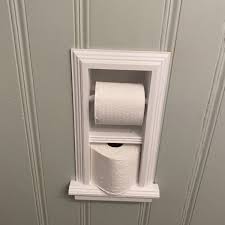 Wooden Recessed Toilet Paper Holders