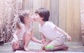 kids kissing cute stock photos royalty