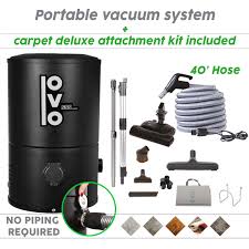 portable central vacuum carpet deluxe