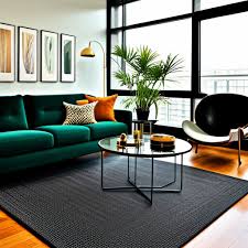 what color rug goes with green couch