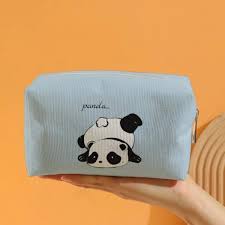 cartoon panda print make up bag