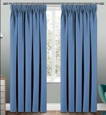 blue pencil pleated curtains for home
