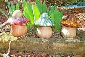 Ceramic Mushrooms For Fairy Garden