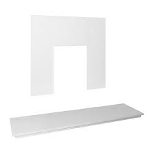 White Marble Hearth And Back Panel