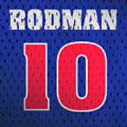 Dennis rodman card number 10. Dennis Rodman Detroit Pistons Number 10 Retro Vintage Jersey Closeup Graphic Design Mixed Media By Design Turnpike