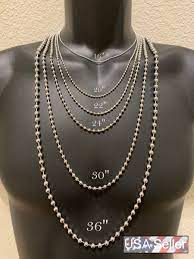 silver ball chain necklace ebay