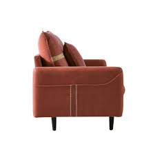 Square Arm Leather Straight 3 Seat Sofa
