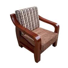 single wooden sofa chair set