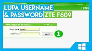 Cara setting dan ganti password wifi modem zte f609 terbaru. Mengetahui User Dan Password Zte F609 Youtube