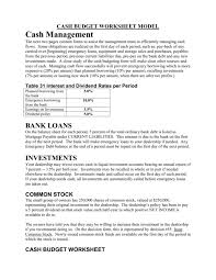 Should a certain category not apply to you, you can simply leave it blank or enter a zero (0) in the box. Cash Budget Worksheet Model Word Document