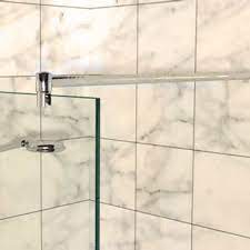 china glass to wall shower curtain rail