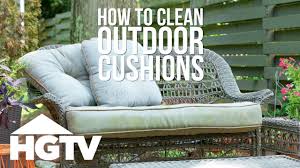 how to clean outdoor cushions