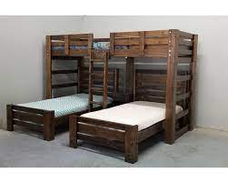 Unique Bedroom Bunk Bed Set Solid Wood