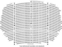 seating chart los angeles orpheum