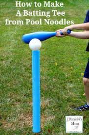 how to make a batting tee from pool noodles