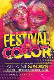 Download The Festival Of Color Event Flyer Template Psd