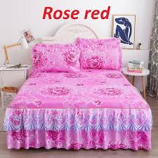 lace bed skirt non slip dust ruffle