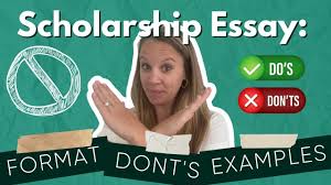scholarship essay format exles and