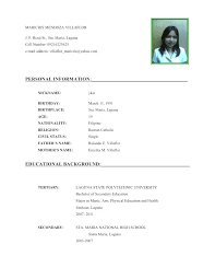 Curriculum Vitae For Research Paper 1 My College Scout Example