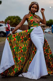 I do ghana on instagram: African Kente Prom Dress Beautiful Ghana African Wedding Dress Africa Blooms
