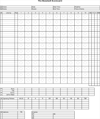 Printable Baseball Score Sheets Download In Pdf