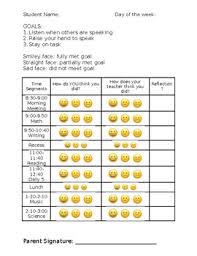 Editable Smiley Face Individual Student Behavior Chart