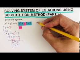 Equations Using Substitution Method