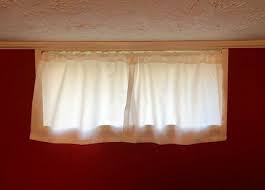 Basement Window Curtain Set With