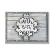 Bath Grey Bead Board With Scroll Plaque