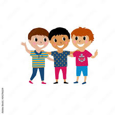vector ilration cute kids smiling