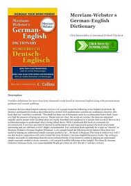 pdf merriam webster s german english