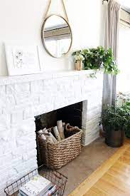 White Painted Fireplace Makeover