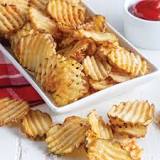 How do you cut waffle fries with a crinkle cutter?