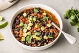 black bean and avocado soup