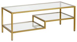 Lower Staggered Shelves Antique Brass