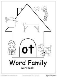 Word Family Workbook For Kindergarten Ot Printable Worksheets