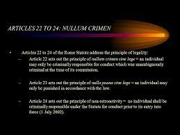 principles of legality nullum crimen