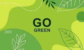 go green background vector art icons