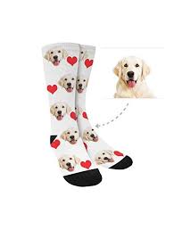 Show off your love on special days and memorized the warm moment. Buy Custom Print Your Photo Pet Face Socks Personalized Heart Colorful Crew Socks For Men Women Online Topofstyle