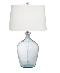 Clear Blue Bubble Glass Table Lamp