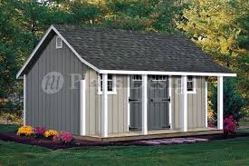Storage Shed With Porch Plans P81416