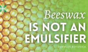 why beeswax is not an emulsifier